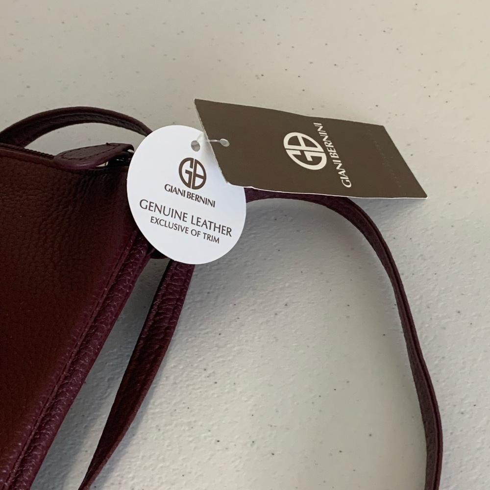 NWT💕 Giani Bernini Small Soft Core Leather Crossbody Purse - Picture 6 of 6